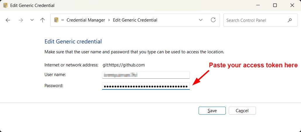 Edit old credentials