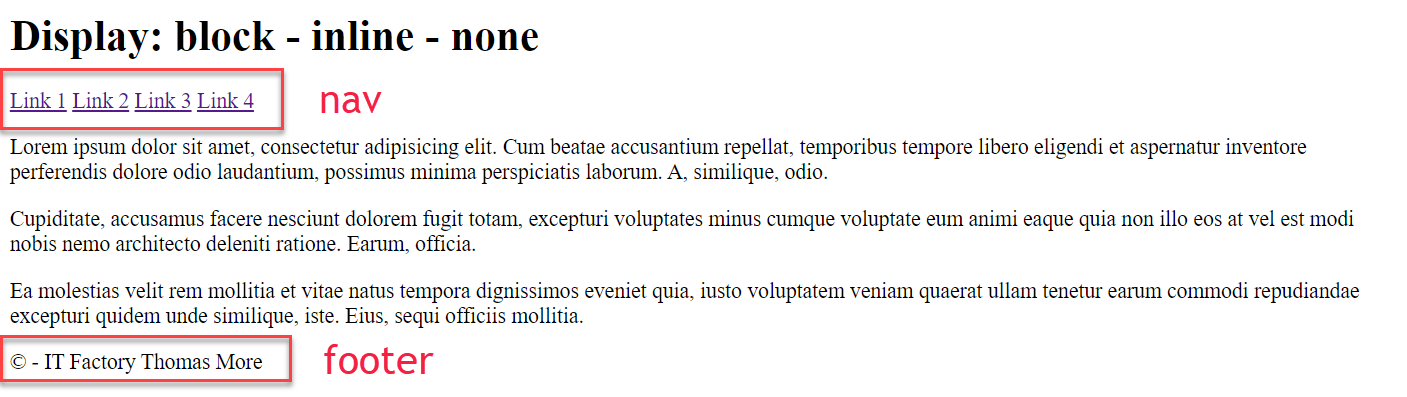 Example 1 without CSS