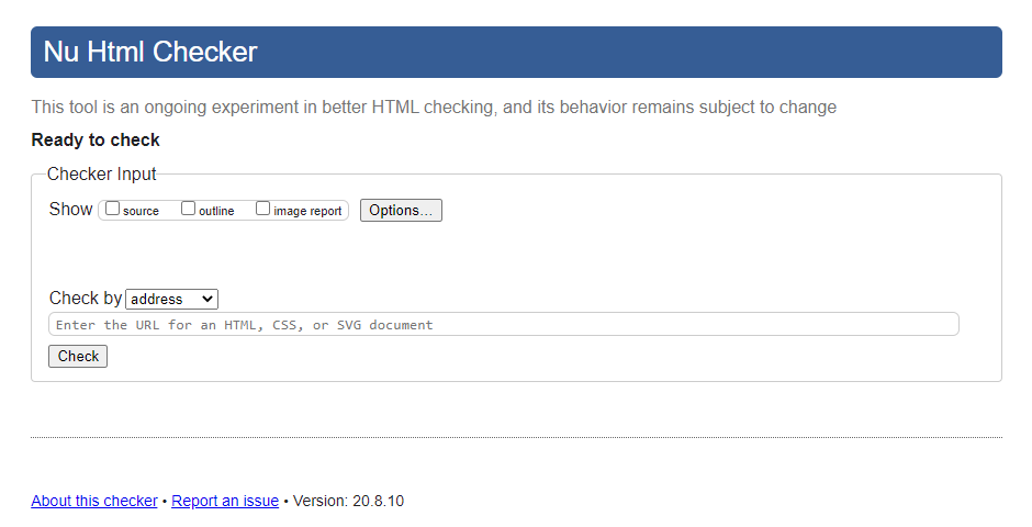 HTML5 validator