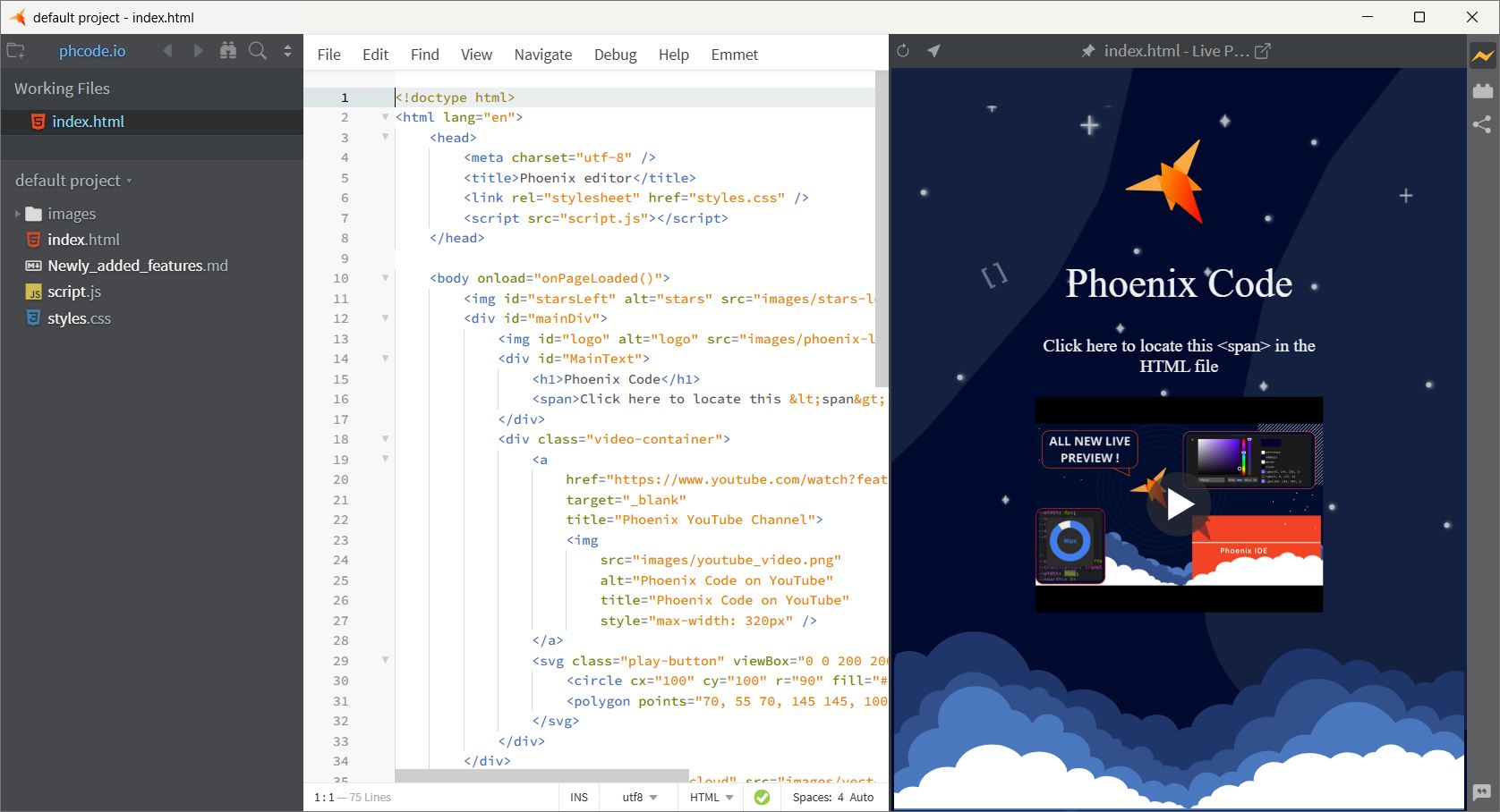 Phoenix: Beautify options